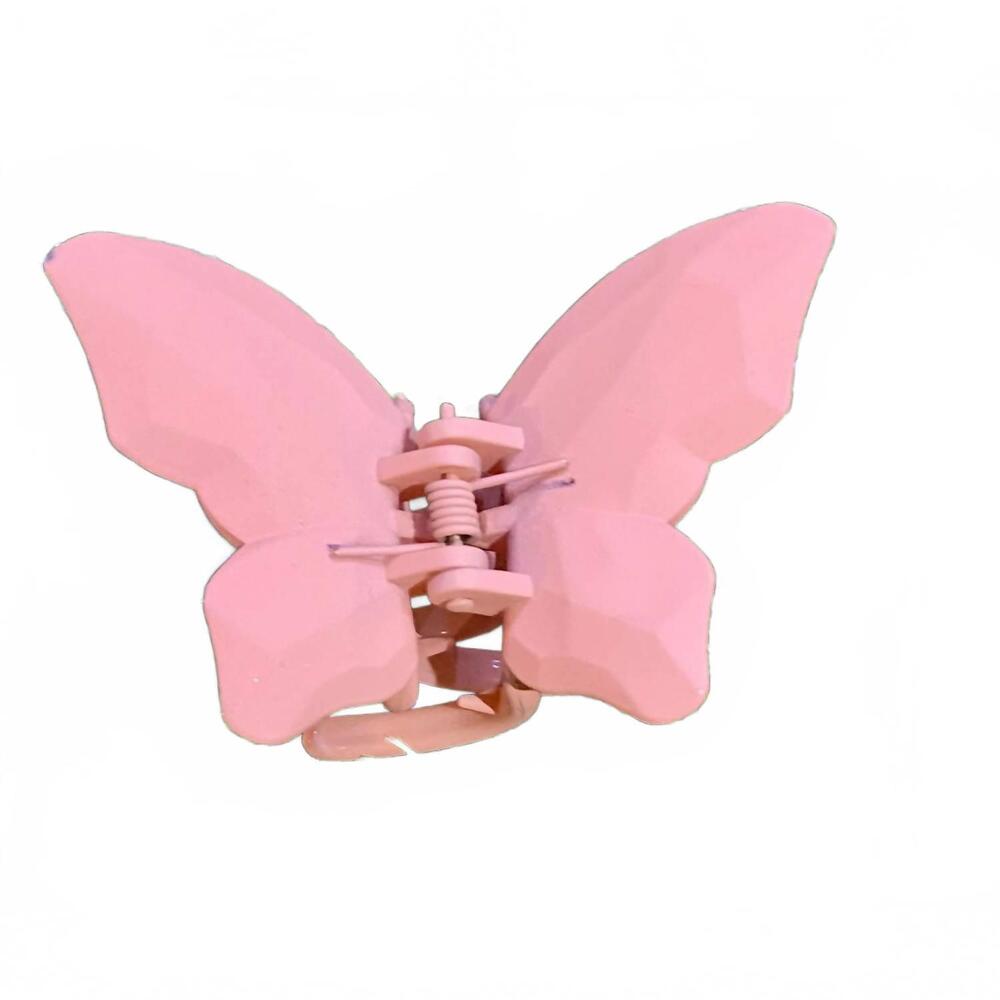 NEW FUNTEZE women's matte butterfly hair claw clip in coral
